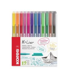 KORES tűfilc készlet 12db K-Liner