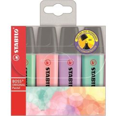 Szövegkiemelő készlet STABILO BOSS Pastel 4db