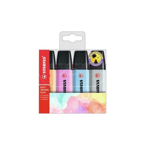 Szövegkiemelő készlet STABILO BOSS Pastel 4db