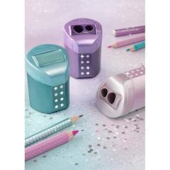 FABER-CASTELL SPARKLE kétlyukú tartályos hegyező