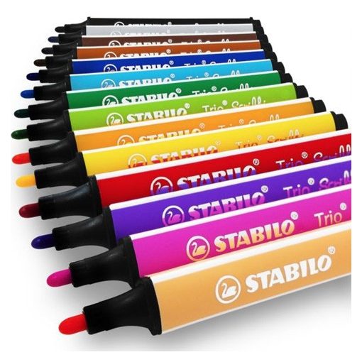 Stabilo Trio Scribbi rugó filc 1,5-2mm, Világoszöld 