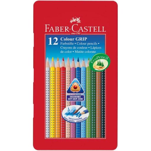 FABER-CASTELL Grip színesceruza 12db fémdobozban