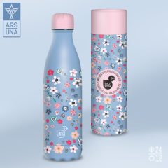 Ars Una duplafalú fémkulacs 500ml, Pearl Blossom Blue