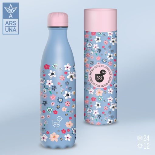 Ars Una duplafalú fémkulacs 500ml, Pearl Blossom Blue