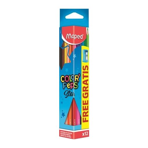 MAPED Color'Peps színesceruza 12db ajándék hegyezővel