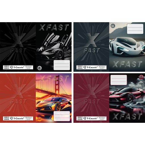 T-Creativ füzetborító A/5 Lovas, Sportcars 20db