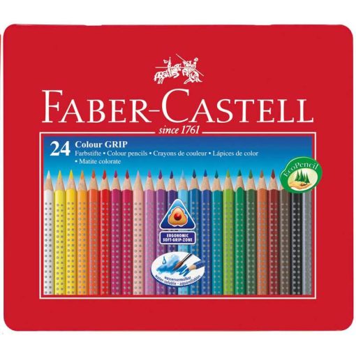 FABER-CASTELL Grip színesceruza 24db fémdobozban