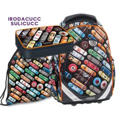   ARS UNA Iskolatáska szett, Rollin Mania, gördeszkás, 3 részes