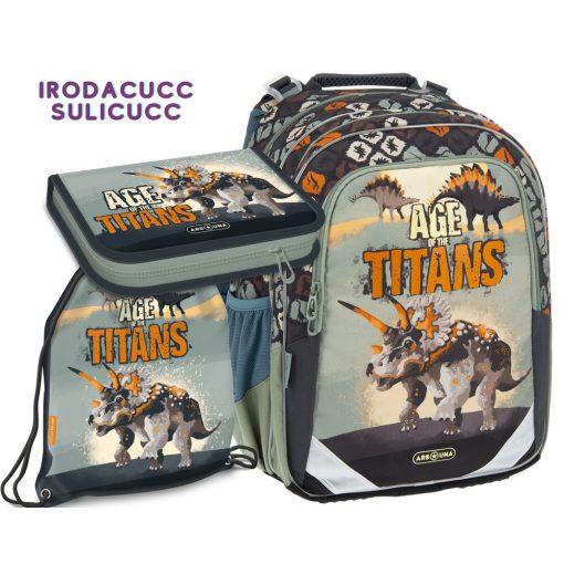 ARS UNA Iskolatáska szett, Age of Titans, 3 részes