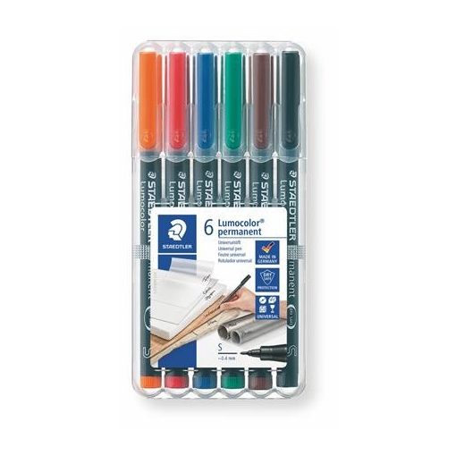 Alkoholos filc készlet Staedtler Lumocolor S 6db 0,4mm