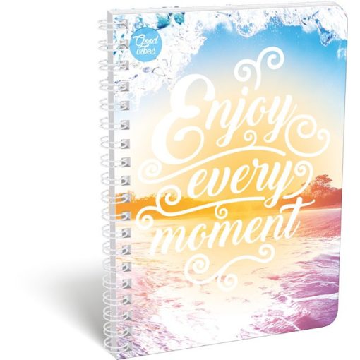 Lizzy Card spirálfüzet A/5 négyzethálós, Enjoy Every Moment
