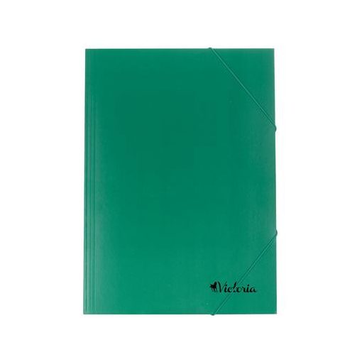 Gumis mappa A/4 karton zöld