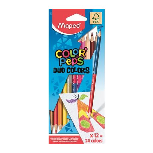 MAPED Color Pep's DUO színesceruza 12db (24szín)