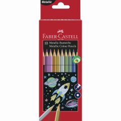 FABER-CASTELL hatszögletű színesceruza , metál 10db