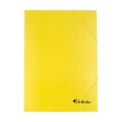 Gumis mappa A/4 karton sárga