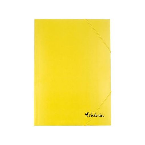 Gumis mappa A/4 karton sárga