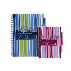   Spirálfüzet Pukka Pad Project 250 oldal, színregiszteres A/4, vonalas, Proba4
