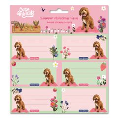 ARS UNA füzetcímke csomagolt, 3x6db Cute Animals Doggie
