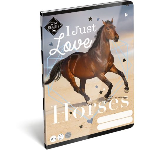 Füzet A/5 Mici horses, lovas, Lizzy Card 21-32 vonalas