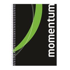  Spirálfüzet A/4-es 70 lapos sima, Momentum, lyukasztott lapokkal