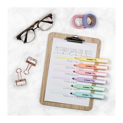 Szövegkiemelő készlet STABILO Swing Cool 6db Pastel