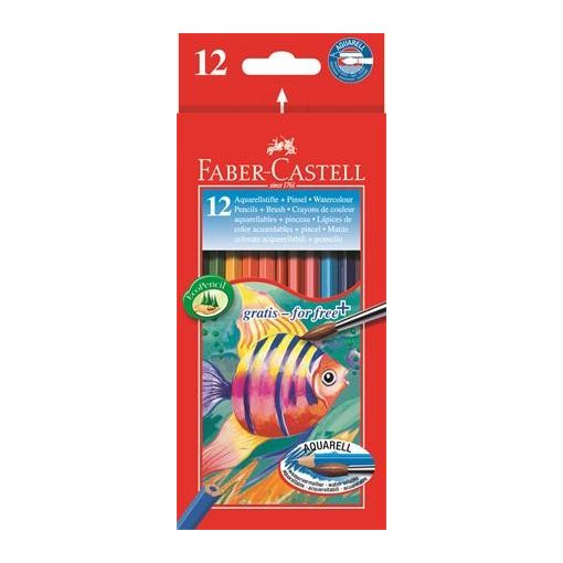 FABER-CASTELL hatszögletű színesceruza 12db aquarell