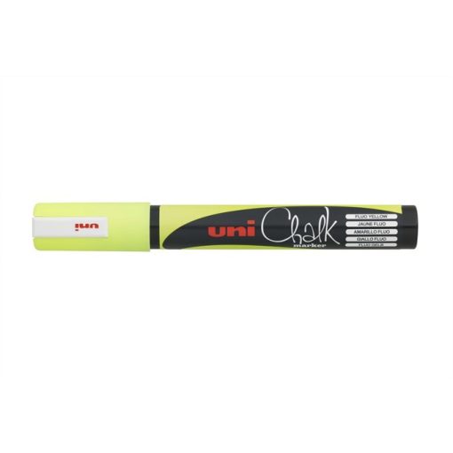 UNI Folyékony kréta marker PWE-5M, fluo sárga