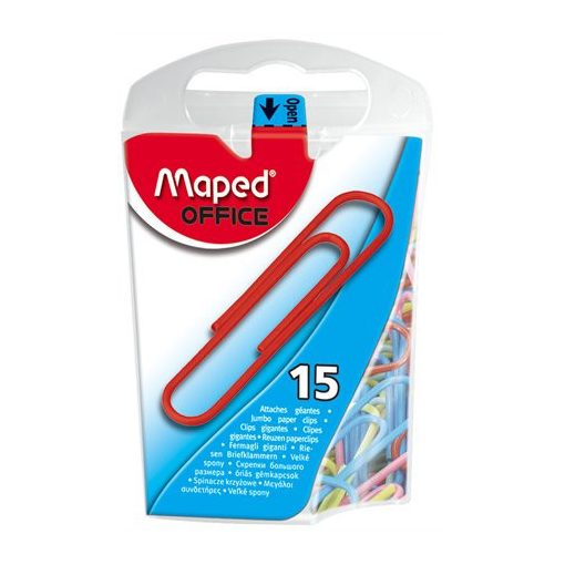 MAPED Gemkapocs 50 mm-es színes, 15 db/doboz