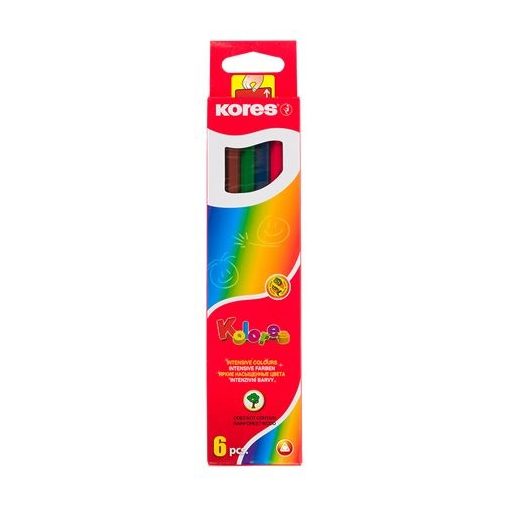 KORES színesceruza háromszögletű Triangular 6db