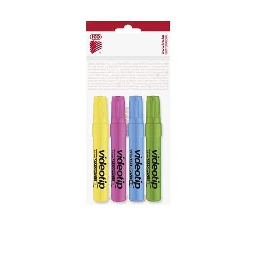 ICO szövegkiemelő készlet Videotip 1-4mm, 4db