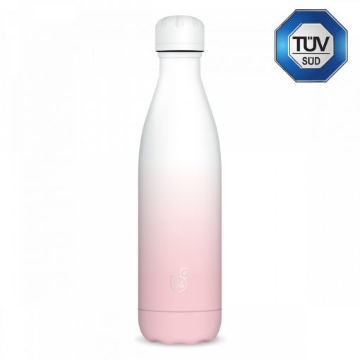 Ars Una duplafalú fémkulacs 500ml, fehér-rózsaszín
