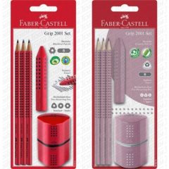 FABER-CASTELL szett, grafitceruza, radír, hegyező 5db