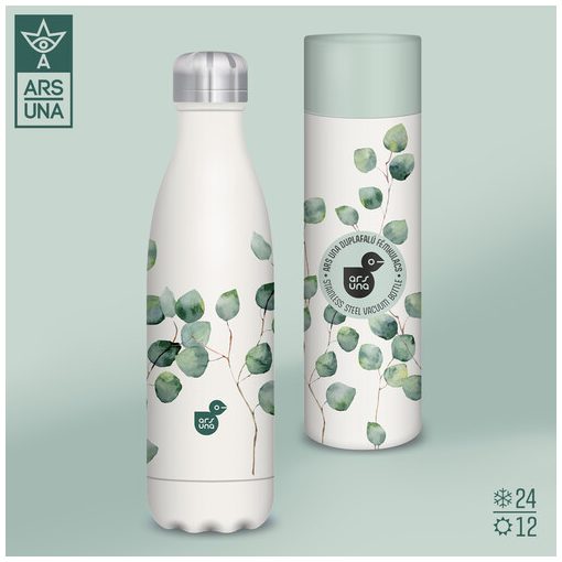 Ars Una duplafalú fémkulacs 500ml, Botanic Leaf