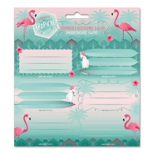 ARS UNA füzetcímke csomagolt, 3x6db Flamingo