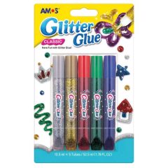 AMOS csillámos ragasztó 10,5ml 5db