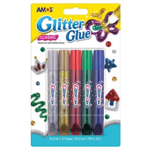 AMOS csillámos ragasztó 10,5ml 5db