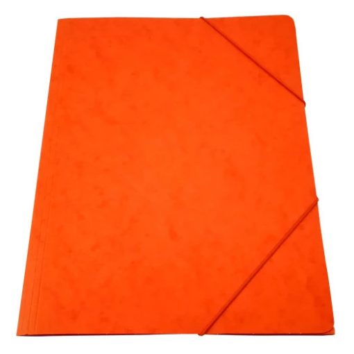 Gumis mappa A/4  karton Prespán, Narancssárga