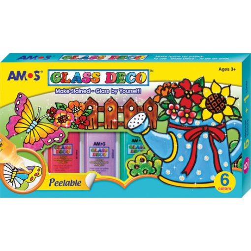 AMOS üvegmatricafesték készlet 22ml, 6db