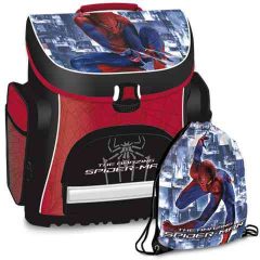   Ars Una kompakt easy mágneszáras iskolatáska Spiderman, ajándék sportzsákkal