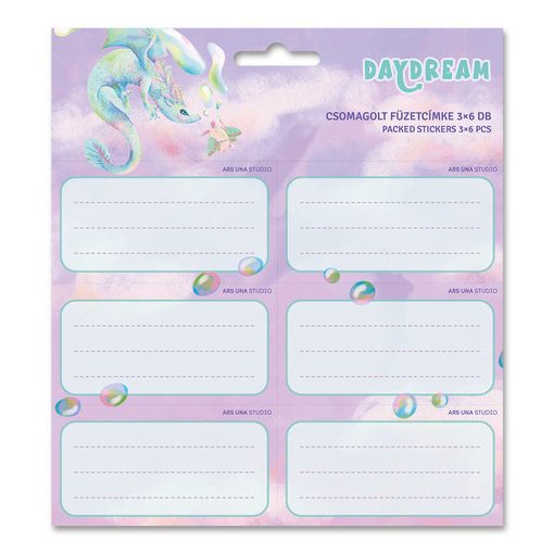 ARS UNA füzetcímke csomagolt, 3x6db Daydream