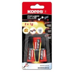 KORES Power glue pillanatragasztó gél 3x1g