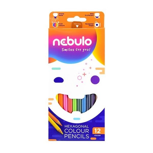 NEBULÓ színesceruza 12db hatszögletű