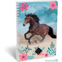 Lizzy Card spirálfüzet A/4 négyzethálós, Lovas