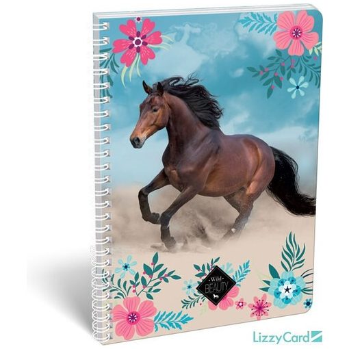 Lizzy Card spirálfüzet A/4 négyzethálós, Lovas