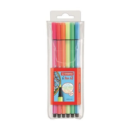 STABILO 68 filckészlet 6db neon