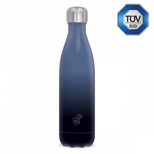 Ars Una duplafalú fémkulacs 500ml, kék-fekete