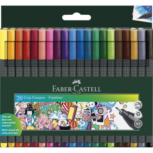 FABER-CASTELL Grip tűfilc készlet 20db 0,4mm