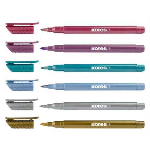 KORES Metallic ecsetfilc 6db