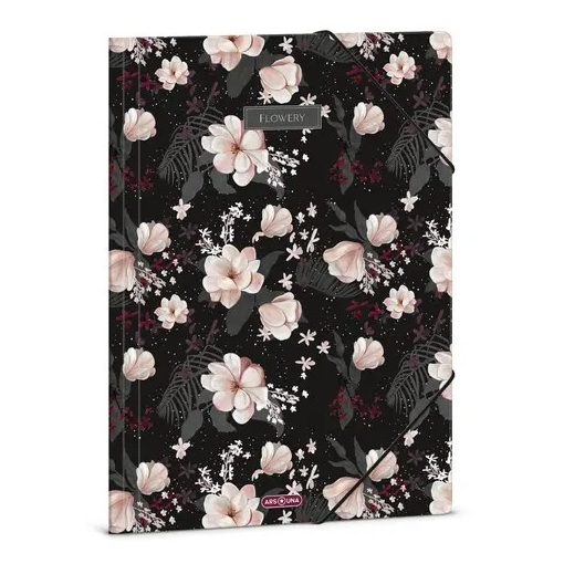 ARS UNA gumis mappa A/4 Flowery Black
