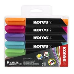 KORES alkoholos filc K-Marker 3-5mm, kúpos, 6db-os készlet